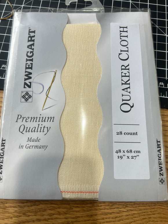 CLEARANCE ZWEIGART pre packaged quakers cloth 28 count