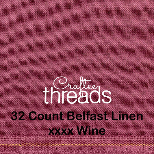 32 COUNT ZWEIGART BELFAST LINEN 32 COUNT WINE