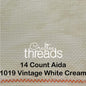 14 COUNT ZWEIGART AIDA VINTAGE WHITE AND CREAM (1019)