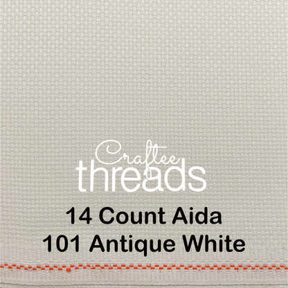 14 COUNT ZWEIGART AIDA ANTIQUE WHITE (!01)