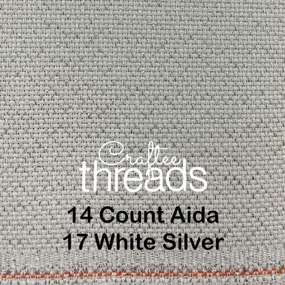 14 COUNT ZWEIGART AIDA OPALESCENT WHITE (11)
