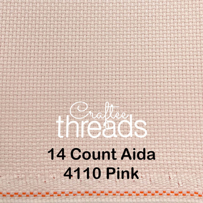 14 COUNT ZWEIGART AIDA PINK (4110)