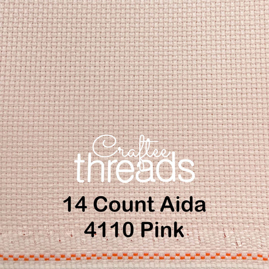 14 COUNT ZWEIGART AIDA PINK (4110)