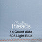 14 COUNT ZWEIGART AIDA LIGHT BLUE (503)
