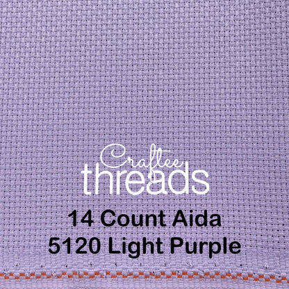 14 COUNT ZWEIGART AIDA LIGHT LAVENDER (5120)