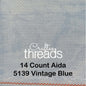 14 COUNT ZWEIGART AIDA VINTAGE BLUE (5139)