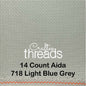 14 COUNT ZWEIGART AIDA LIGHT BLUE GREY (718)