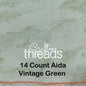 14 COUNT ZWEIGART AIDA VINTAGE GREEN