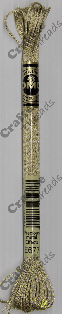 DMC E677 White Gold - Light Effects Embroidery Floss